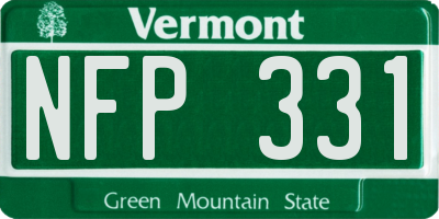 VT license plate NFP331