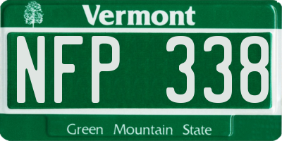 VT license plate NFP338