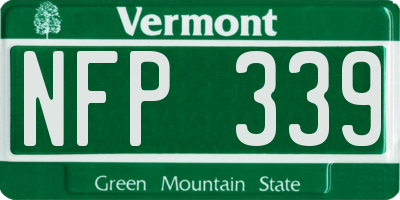 VT license plate NFP339