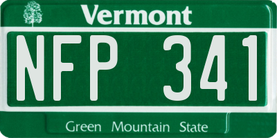 VT license plate NFP341