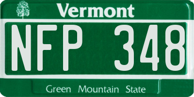 VT license plate NFP348