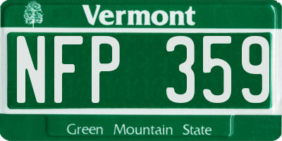 VT license plate NFP359
