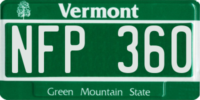 VT license plate NFP360