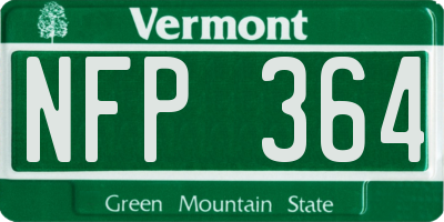 VT license plate NFP364