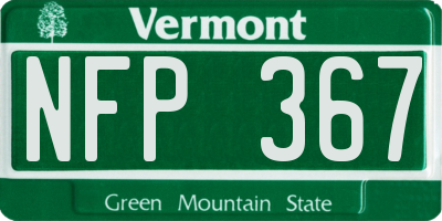 VT license plate NFP367