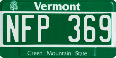 VT license plate NFP369