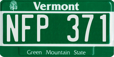 VT license plate NFP371