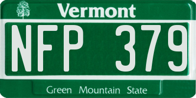 VT license plate NFP379