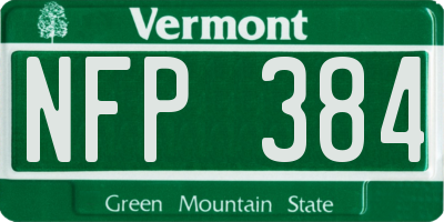 VT license plate NFP384