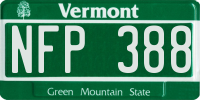 VT license plate NFP388