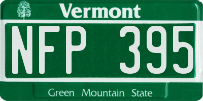 VT license plate NFP395