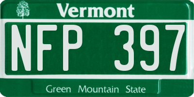 VT license plate NFP397