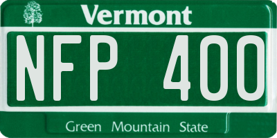 VT license plate NFP400