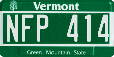 VT license plate NFP414