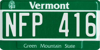 VT license plate NFP416