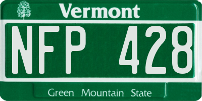 VT license plate NFP428