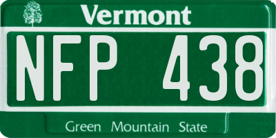 VT license plate NFP438