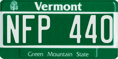 VT license plate NFP440