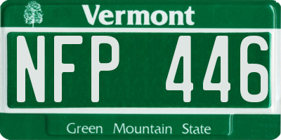 VT license plate NFP446