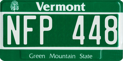 VT license plate NFP448