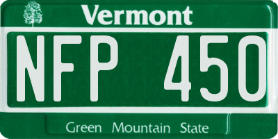 VT license plate NFP450