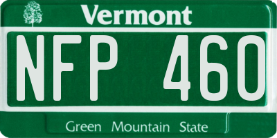 VT license plate NFP460