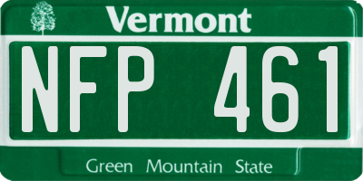 VT license plate NFP461