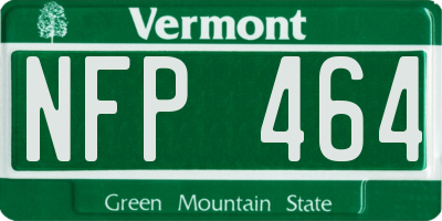 VT license plate NFP464