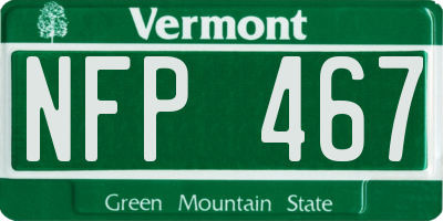 VT license plate NFP467