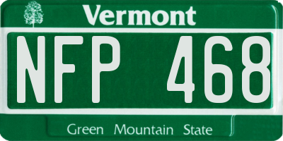 VT license plate NFP468