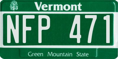 VT license plate NFP471