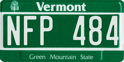 VT license plate NFP484
