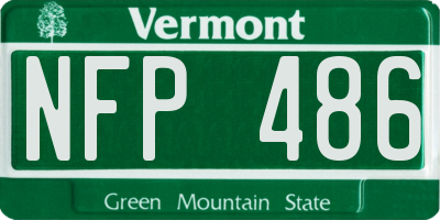 VT license plate NFP486