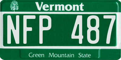 VT license plate NFP487