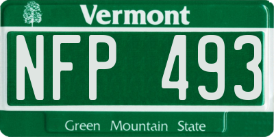 VT license plate NFP493