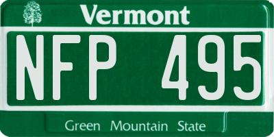 VT license plate NFP495