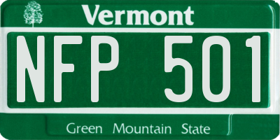 VT license plate NFP501