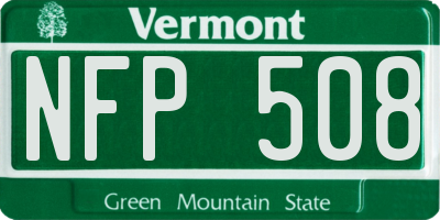 VT license plate NFP508