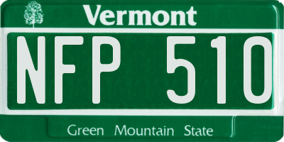 VT license plate NFP510