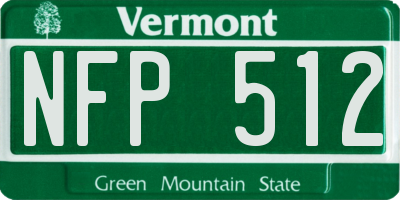 VT license plate NFP512