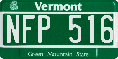 VT license plate NFP516