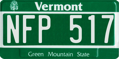 VT license plate NFP517