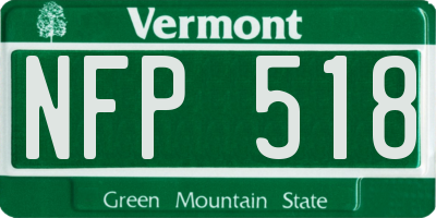 VT license plate NFP518
