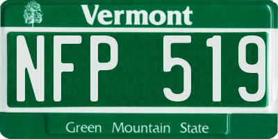 VT license plate NFP519