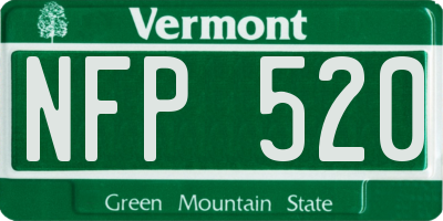 VT license plate NFP520