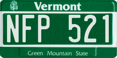 VT license plate NFP521