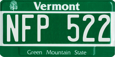VT license plate NFP522