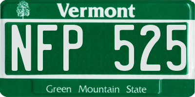 VT license plate NFP525