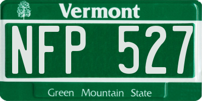 VT license plate NFP527