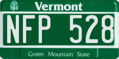 VT license plate NFP528